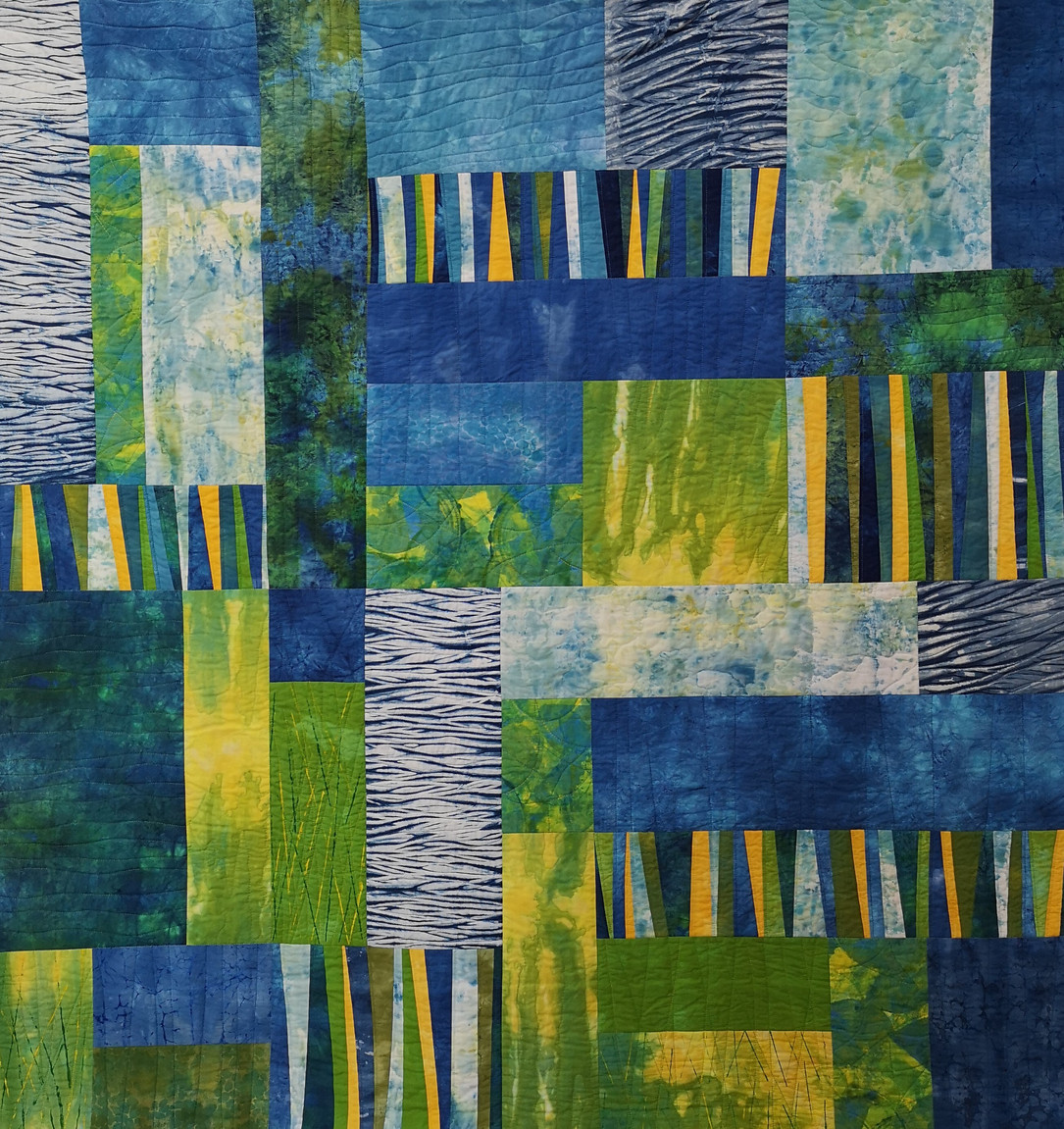 Walberswick - Textile artwork by Anna Woodhead